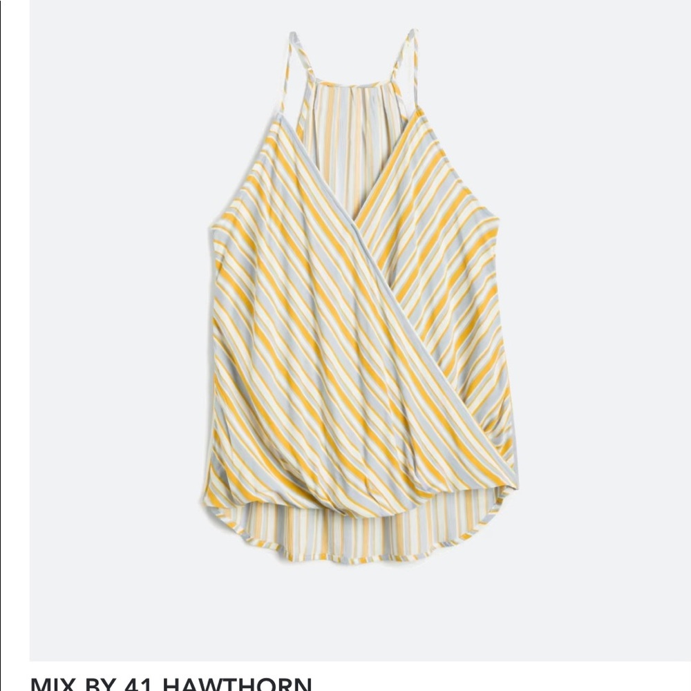 Market & Spruce Max Surplice Top XL Yellow NWT